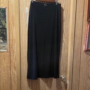 Elegant Black Button-Down Skirt